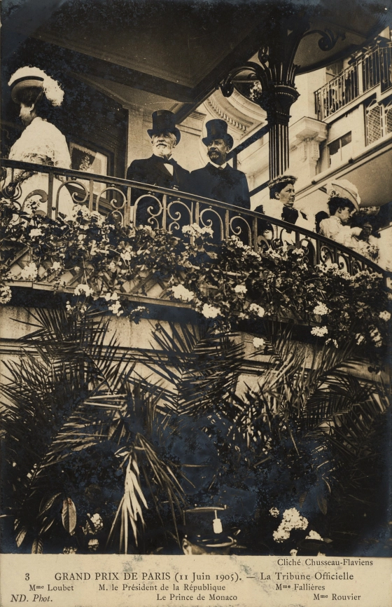 <span x-html="highlightInnerHTML('Albert I<sup>er</sup> en compagnie du président Emile Loubet, 11 juin 1905.')"></span>