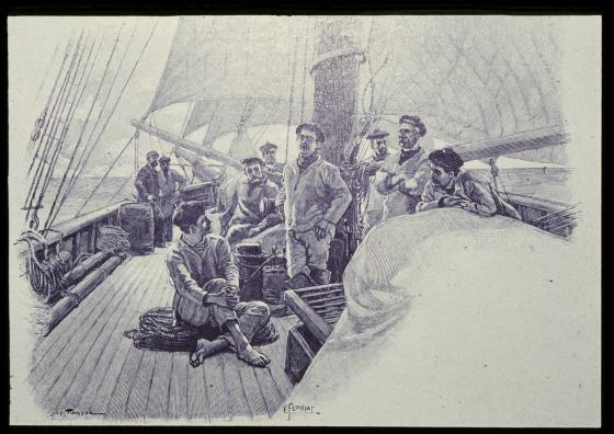 <span x-html="highlightInnerHTML('Gravure pour l'édition imprimée de la Carrière d'un navigateur, p. 15')"></span>